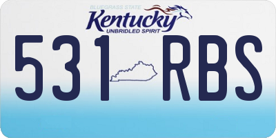 KY license plate 531RBS