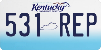 KY license plate 531REP