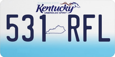 KY license plate 531RFL
