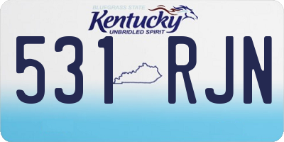 KY license plate 531RJN