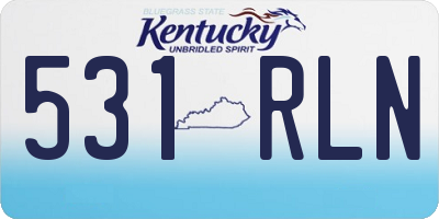 KY license plate 531RLN