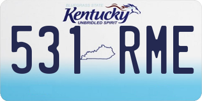 KY license plate 531RME
