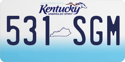 KY license plate 531SGM