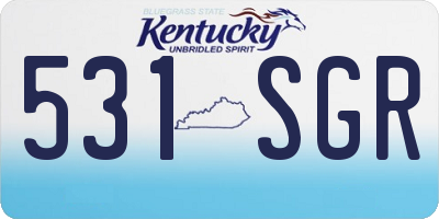 KY license plate 531SGR