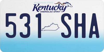 KY license plate 531SHA