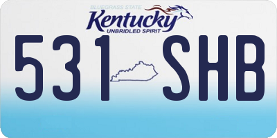 KY license plate 531SHB