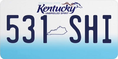 KY license plate 531SHI