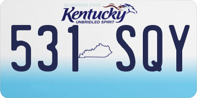 KY license plate 531SQY