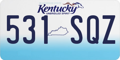 KY license plate 531SQZ