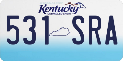 KY license plate 531SRA