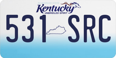 KY license plate 531SRC