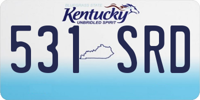 KY license plate 531SRD