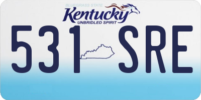 KY license plate 531SRE