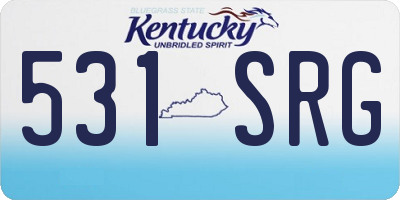 KY license plate 531SRG