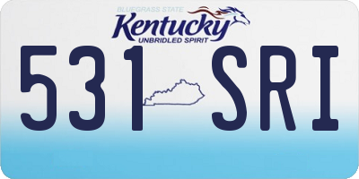 KY license plate 531SRI