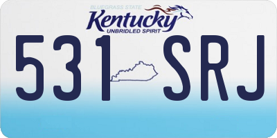 KY license plate 531SRJ