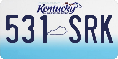 KY license plate 531SRK