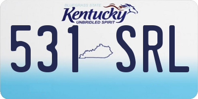 KY license plate 531SRL