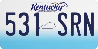 KY license plate 531SRN