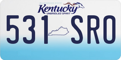 KY license plate 531SRO
