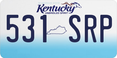 KY license plate 531SRP
