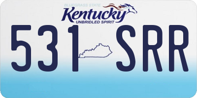 KY license plate 531SRR
