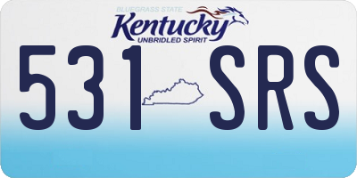 KY license plate 531SRS