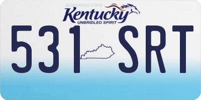 KY license plate 531SRT