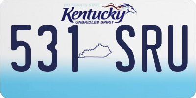 KY license plate 531SRU
