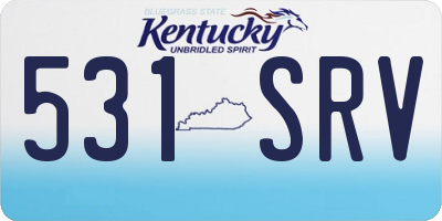 KY license plate 531SRV