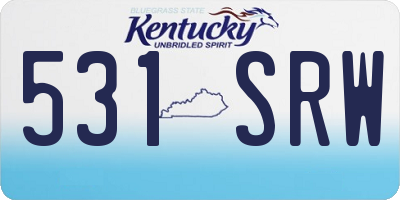 KY license plate 531SRW