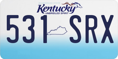 KY license plate 531SRX