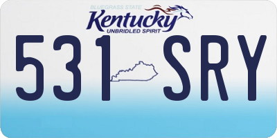 KY license plate 531SRY