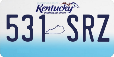 KY license plate 531SRZ