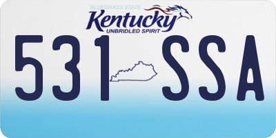 KY license plate 531SSA