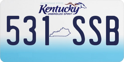 KY license plate 531SSB