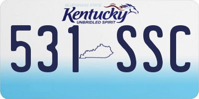 KY license plate 531SSC