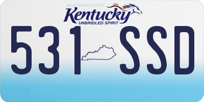 KY license plate 531SSD