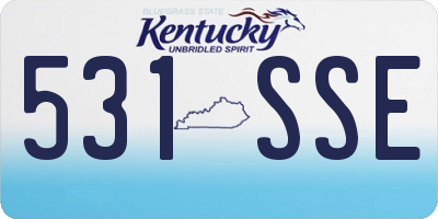 KY license plate 531SSE