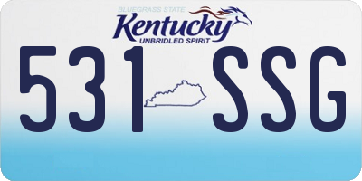 KY license plate 531SSG