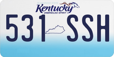 KY license plate 531SSH