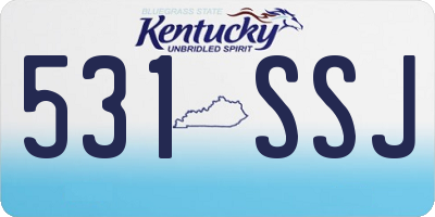 KY license plate 531SSJ