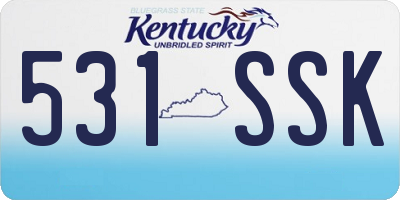 KY license plate 531SSK
