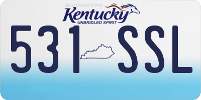 KY license plate 531SSL