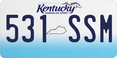 KY license plate 531SSM