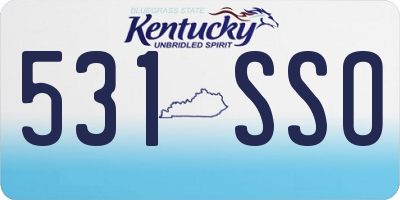KY license plate 531SSO