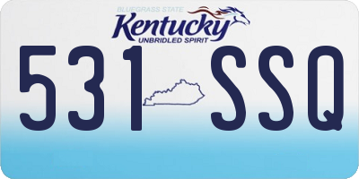 KY license plate 531SSQ