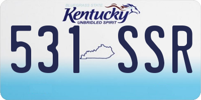 KY license plate 531SSR