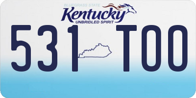 KY license plate 531TOO