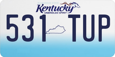 KY license plate 531TUP